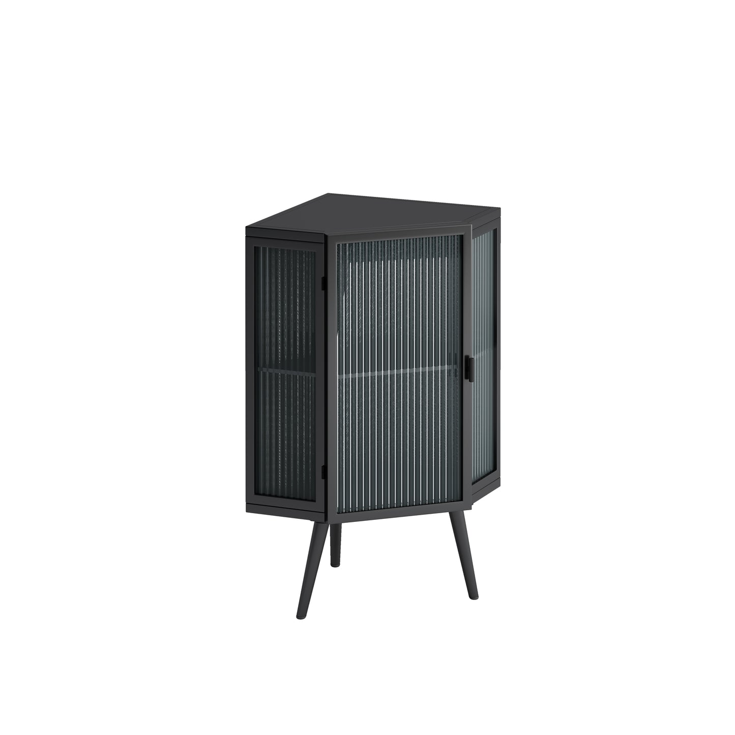 Kingsly Modern Tempered Glass Cabinet
