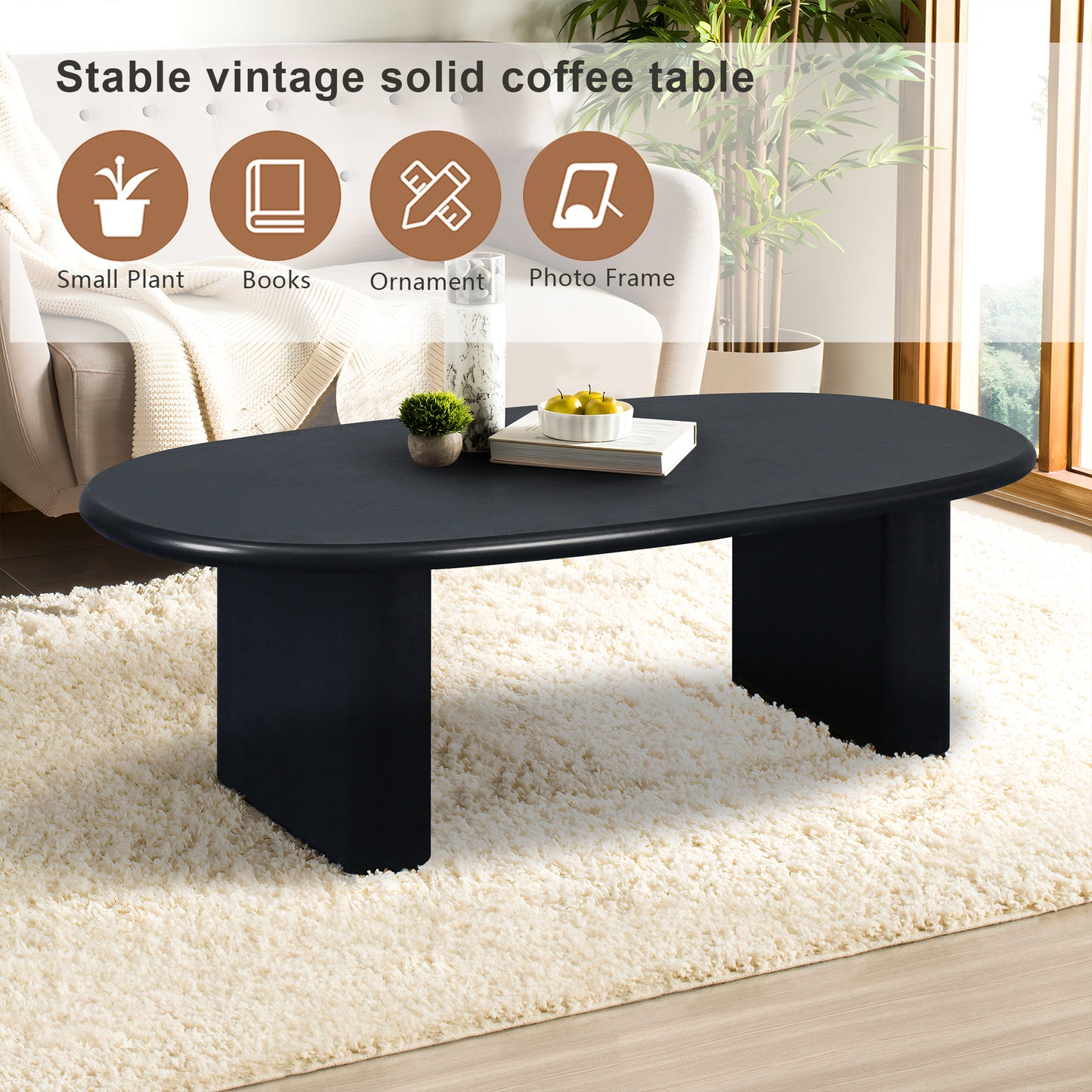 Centerville Modern Tapered Black Coffee Table