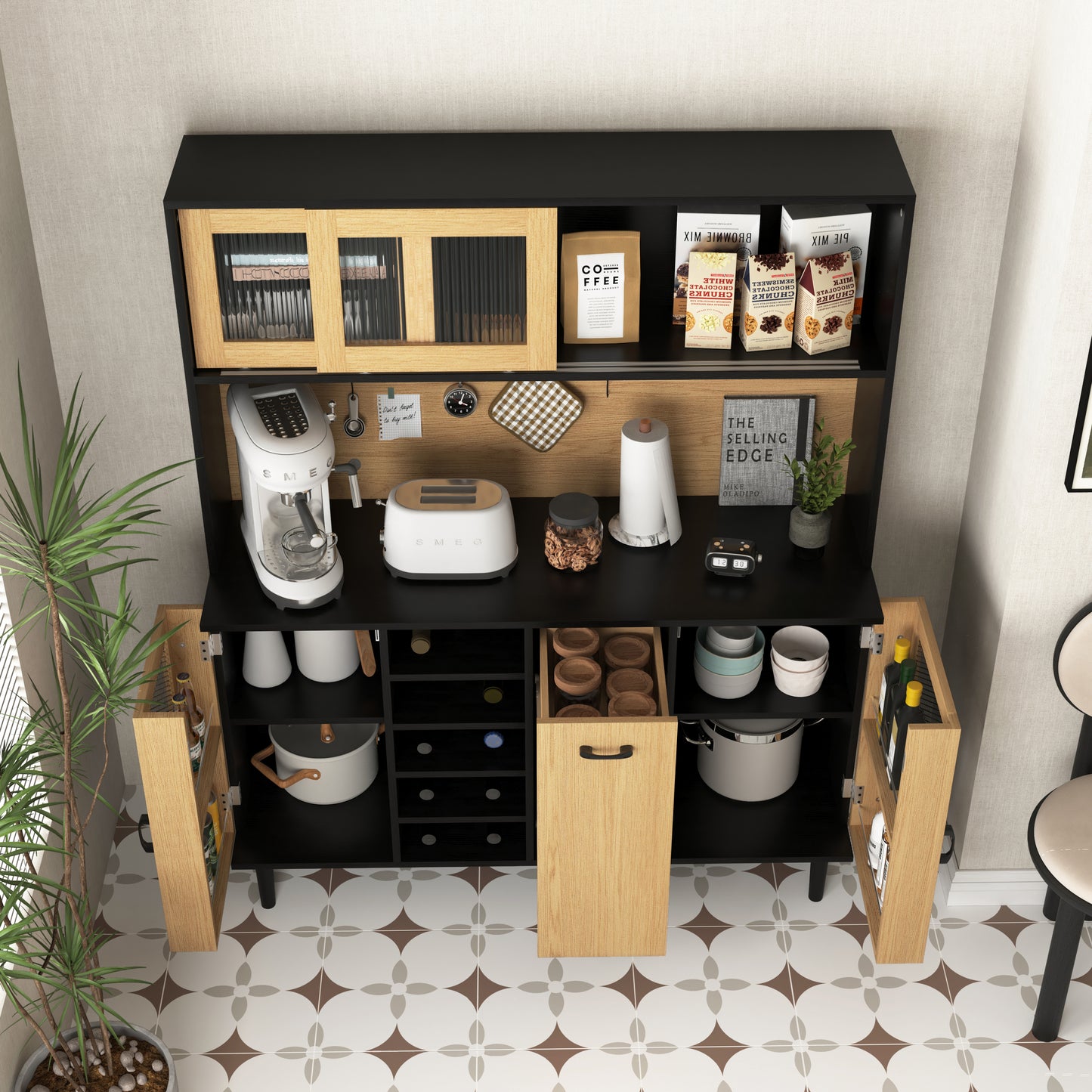Somerset Modern Velvet Buffet Sideboard Cabinet
