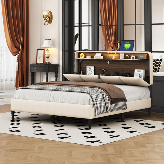 Marcel Contemporary Linen Storage Bed