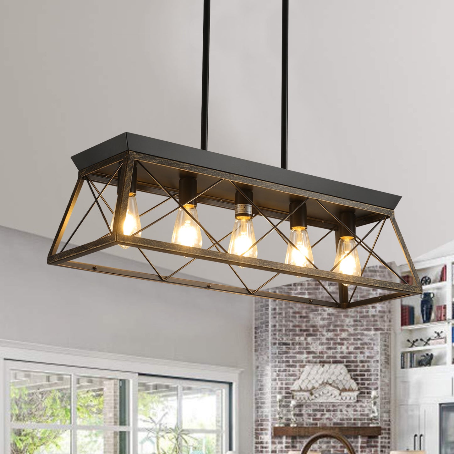 Luz Industrial Rectangular Island Light