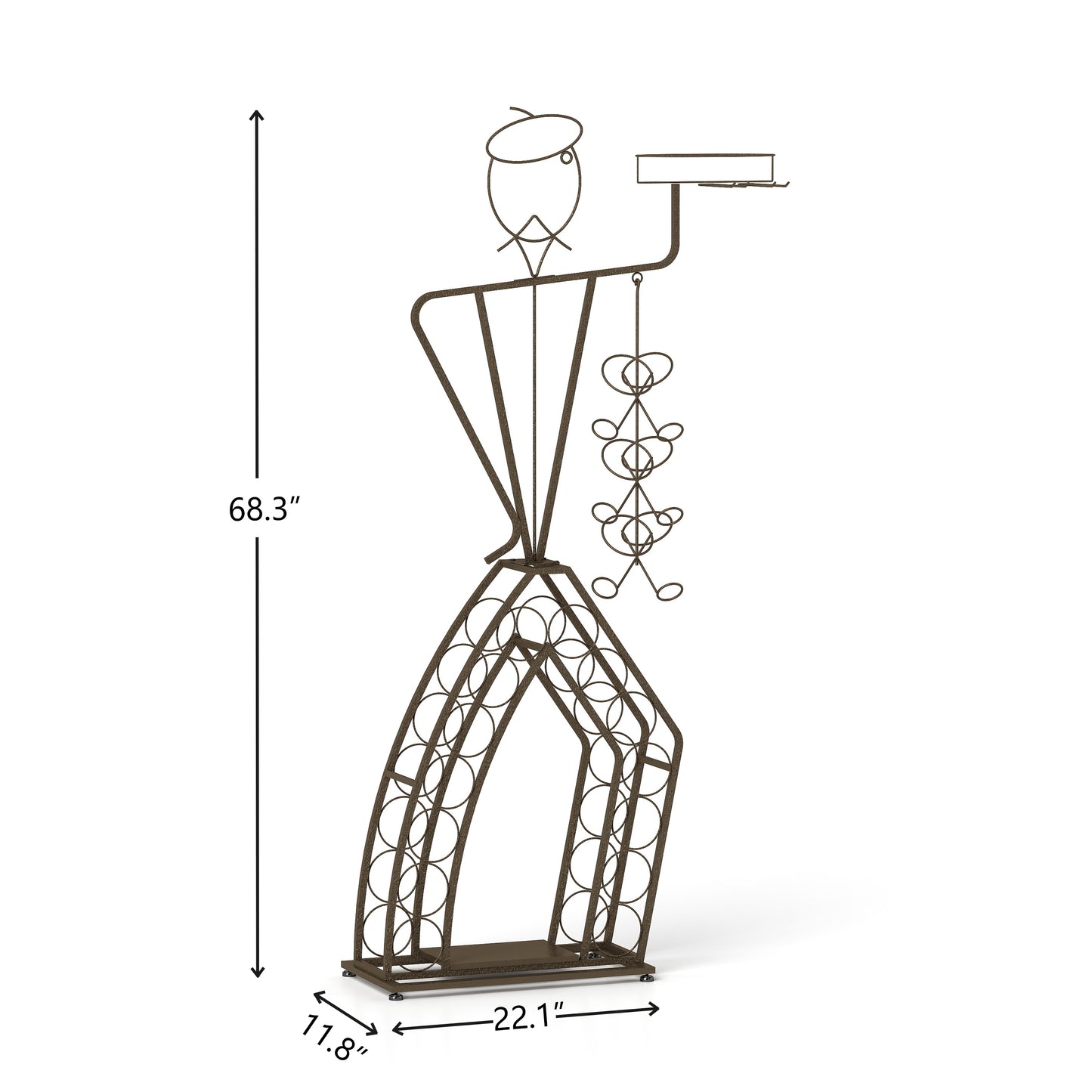Healdsburg Industrial Freestanding Wine Rack Storage