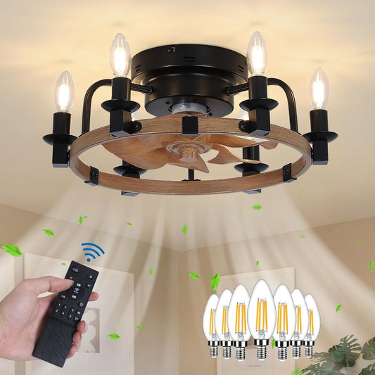 Warmsprings Modern Dimmable Ceiling Fan Light