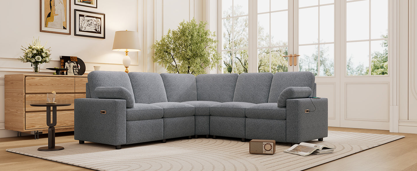 Calista Modern Reclining Theater Sectional