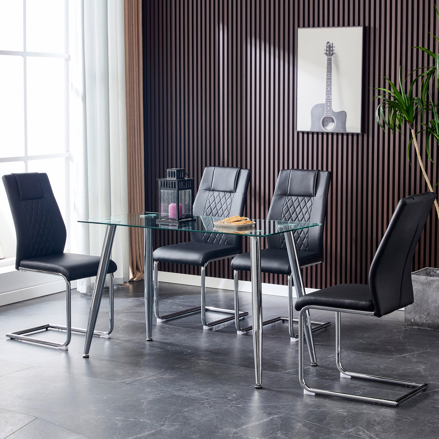 Eda Modern Faux Leather Chairs