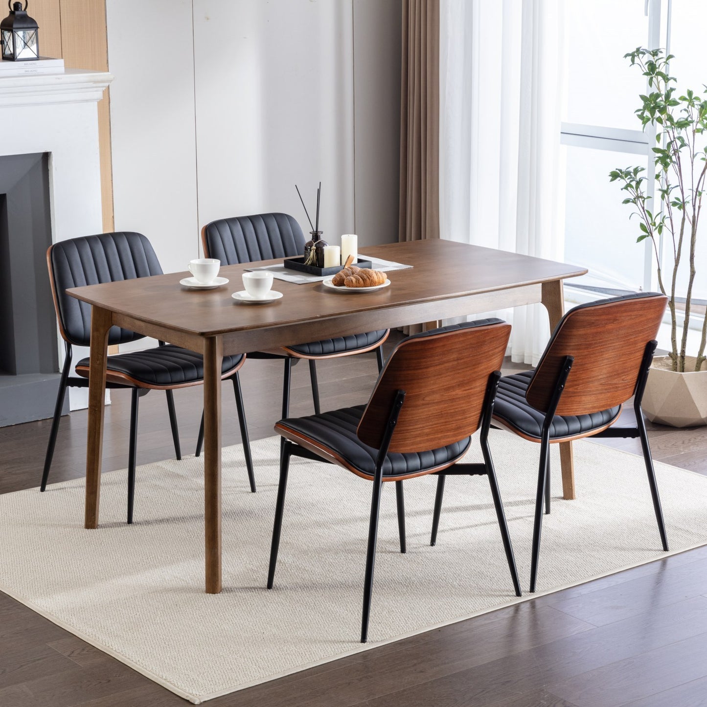Irvington Mid-Century Retro Faux Dining Chairs