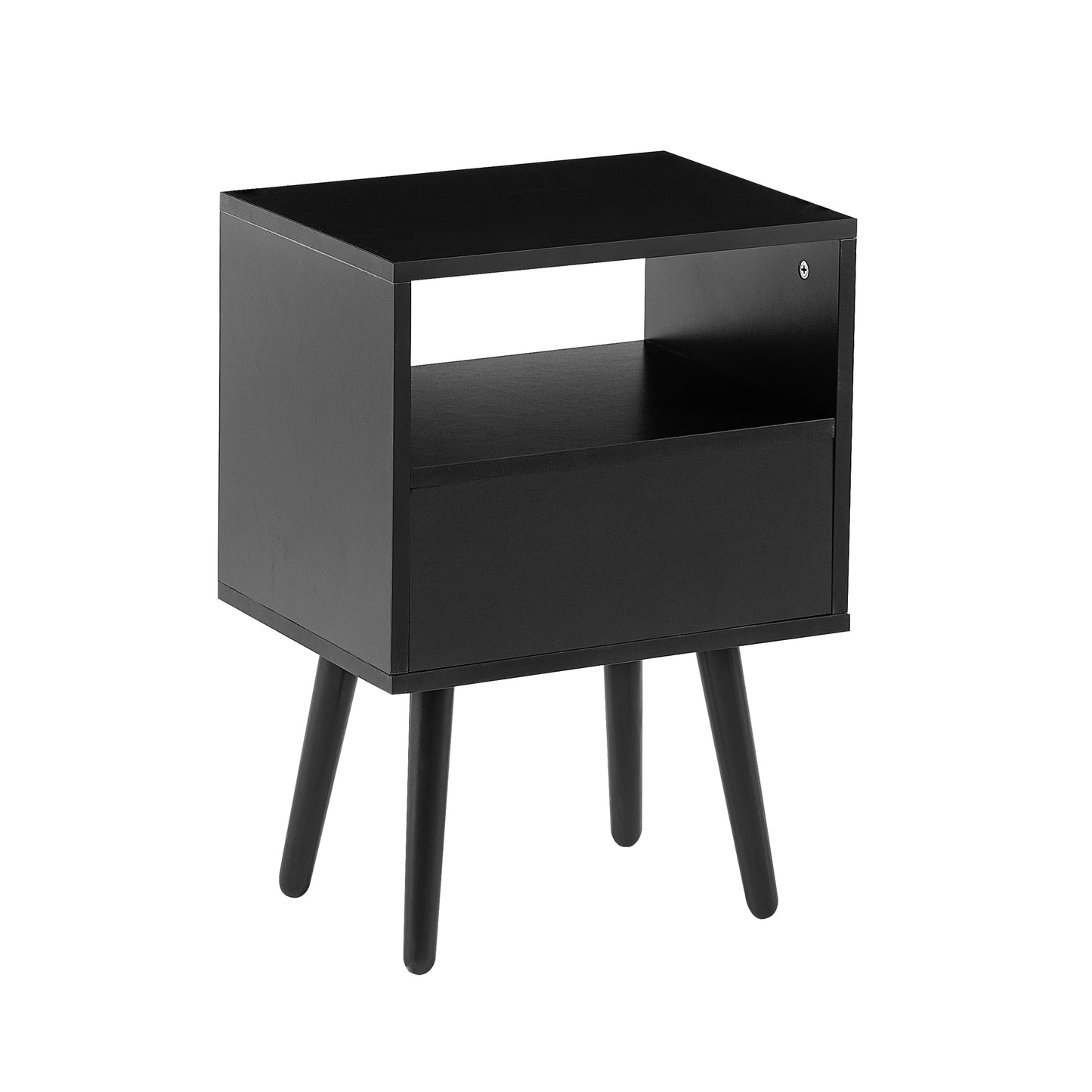 Ghivi Modern Rattan End Table Drawer