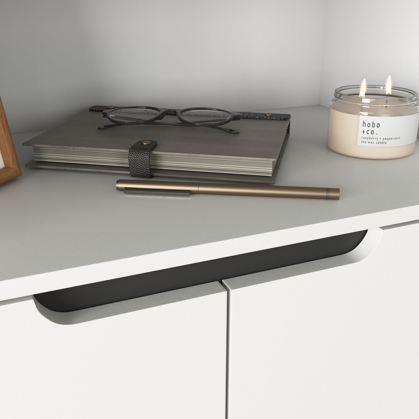Calista Modern Tempered Glass Storage Cabinet