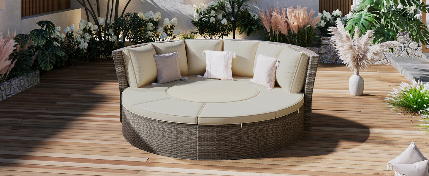 Justo Modern Patio Rattan Daybed