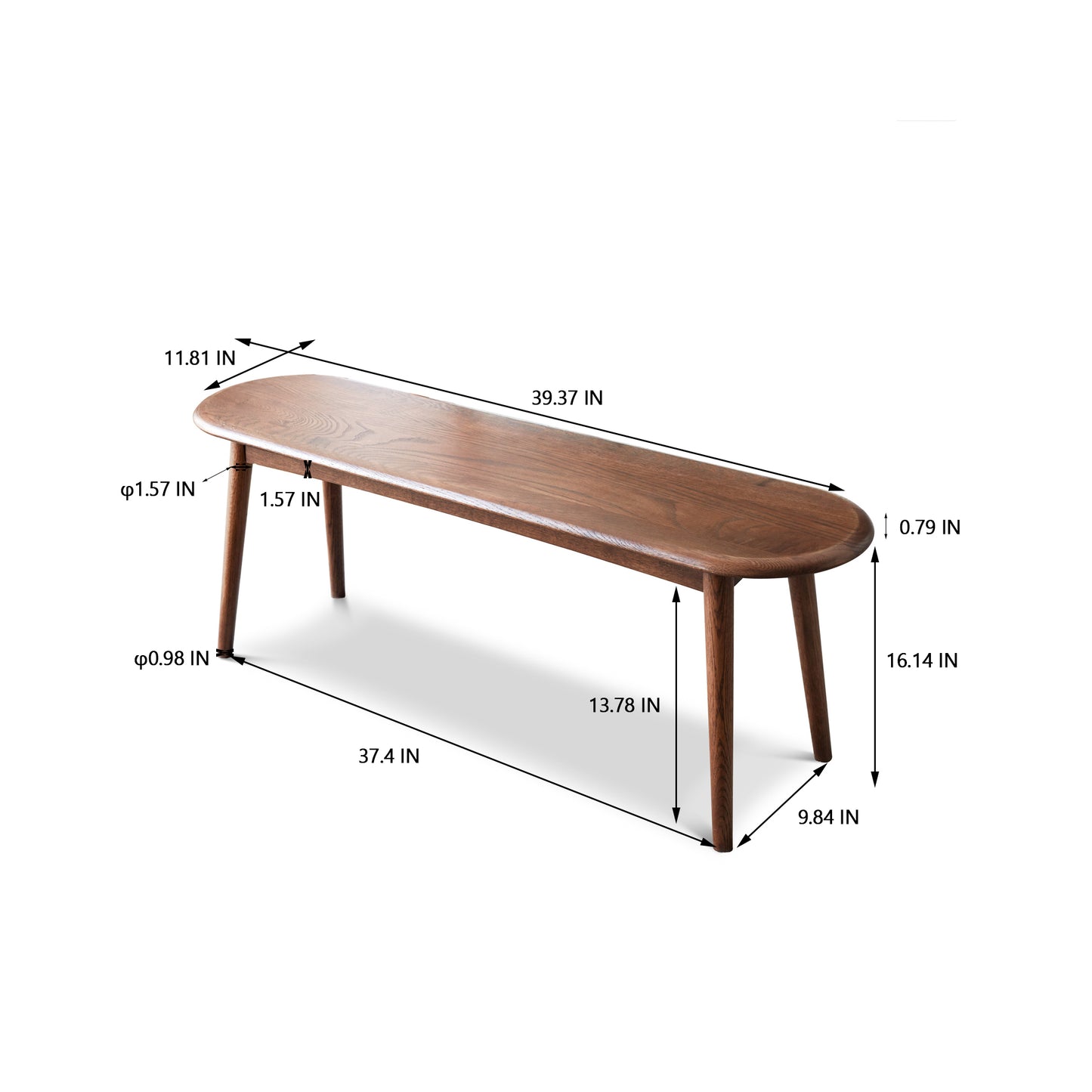 Sonoma Craftsman Wood Dining Bench