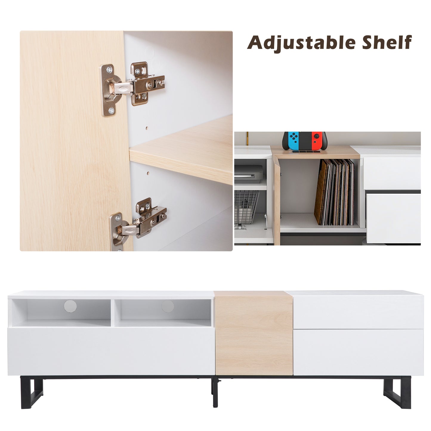 Marites Modern Drop Down Media Entertainment Table