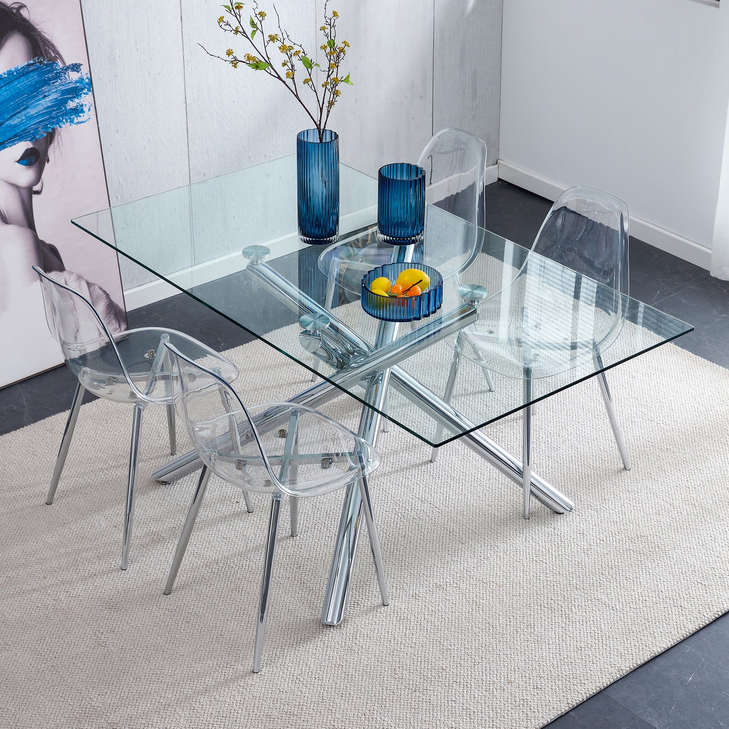 Fitch Contemporary Crystal Dining Chairs