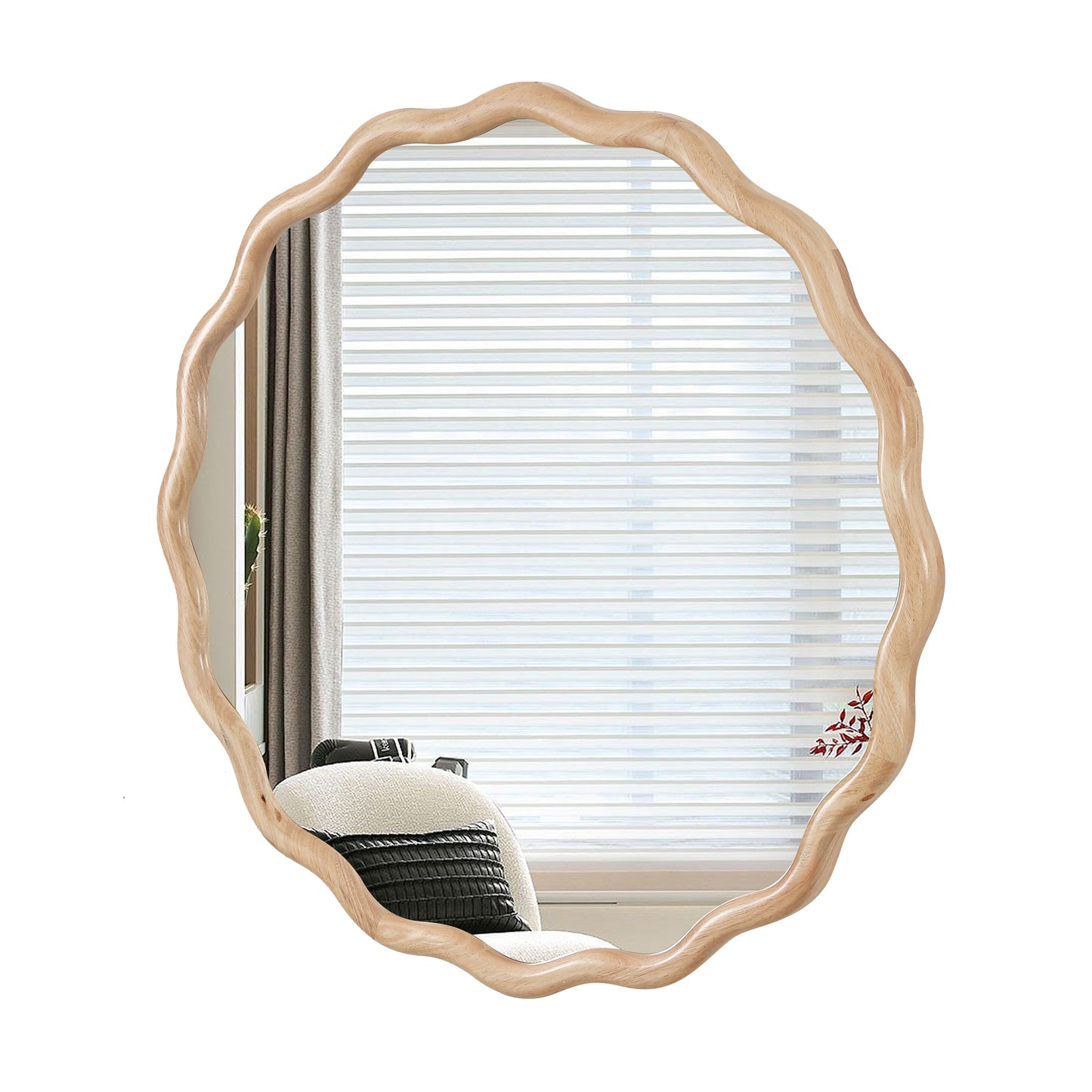 Napa Craftsman Wood Wavy Vanity Mirror
