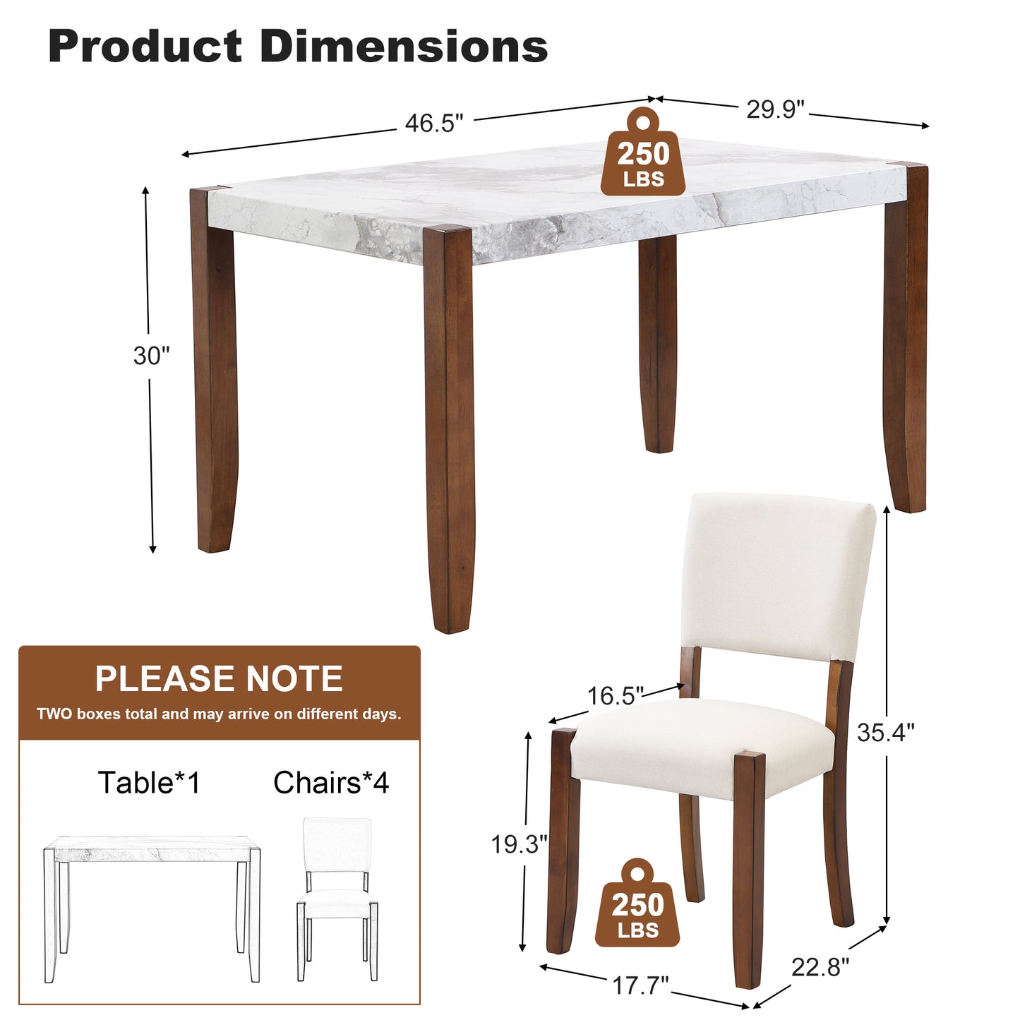 Cleo Modern Marble Dining Set