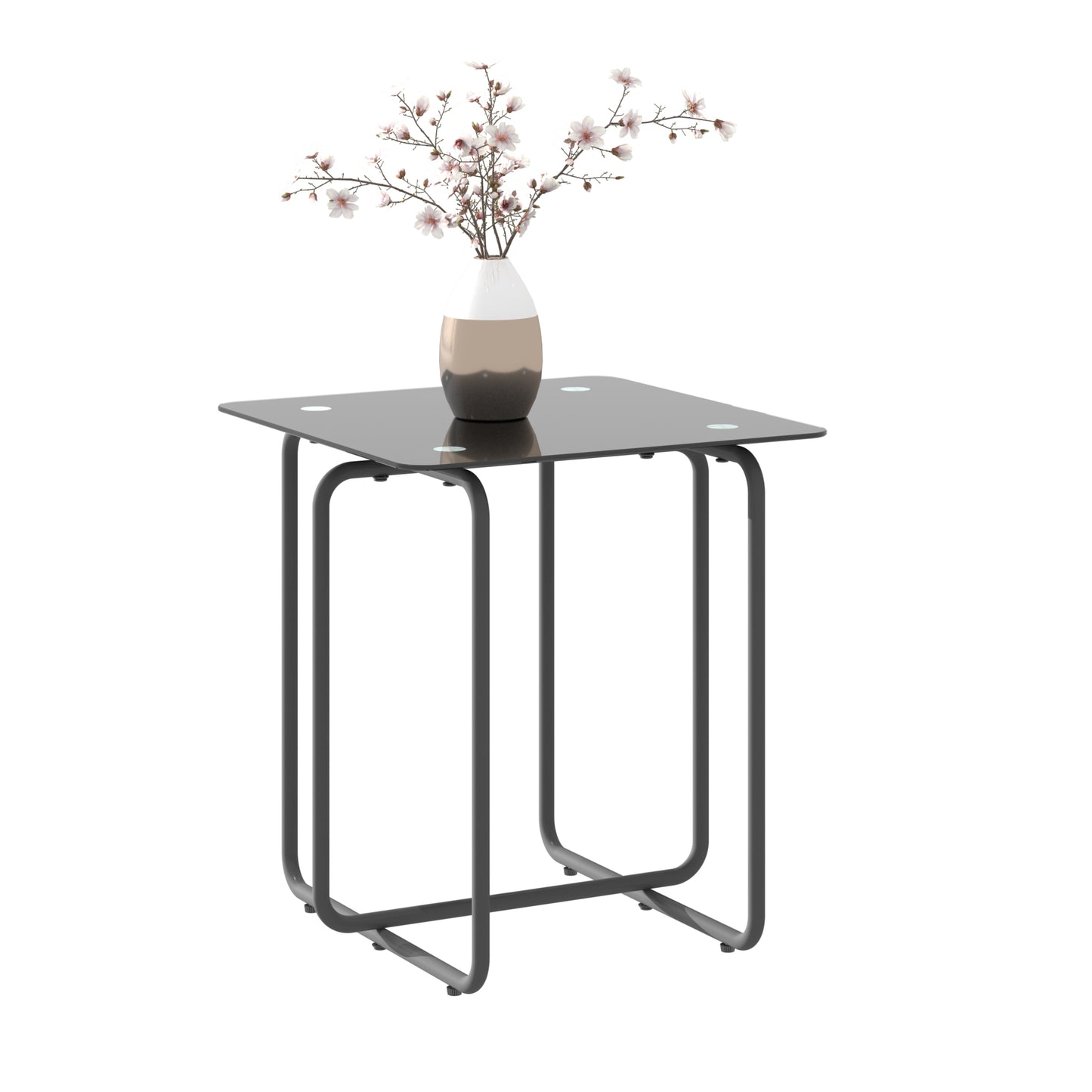 Fitch Modern Tempered Glass Coffee Table