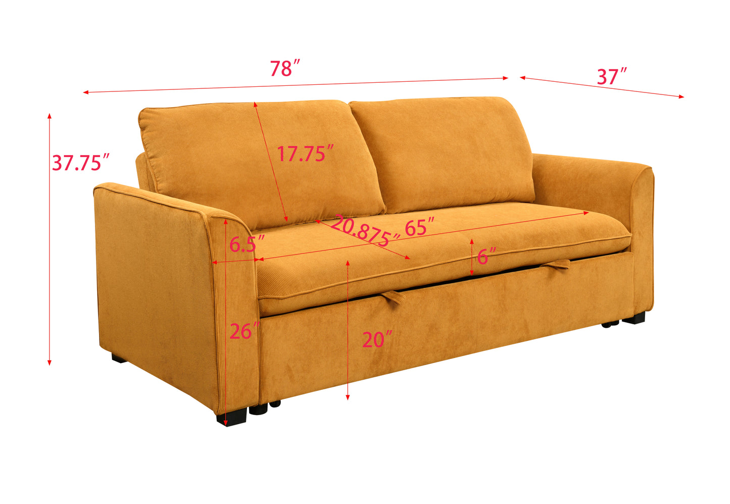 Emery Modern Convertible Sleeper Sofa