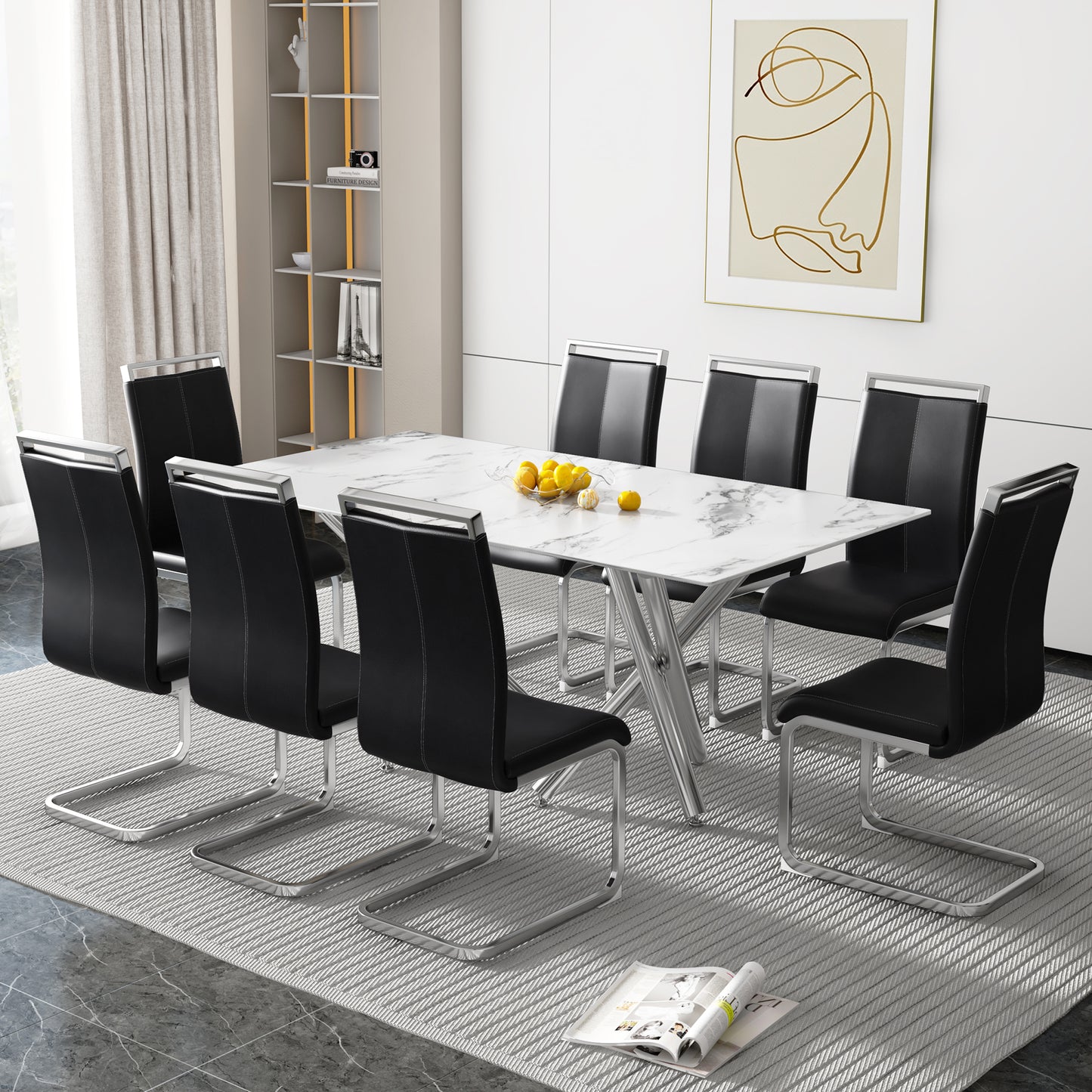 Emery Modern Glass Dining Table