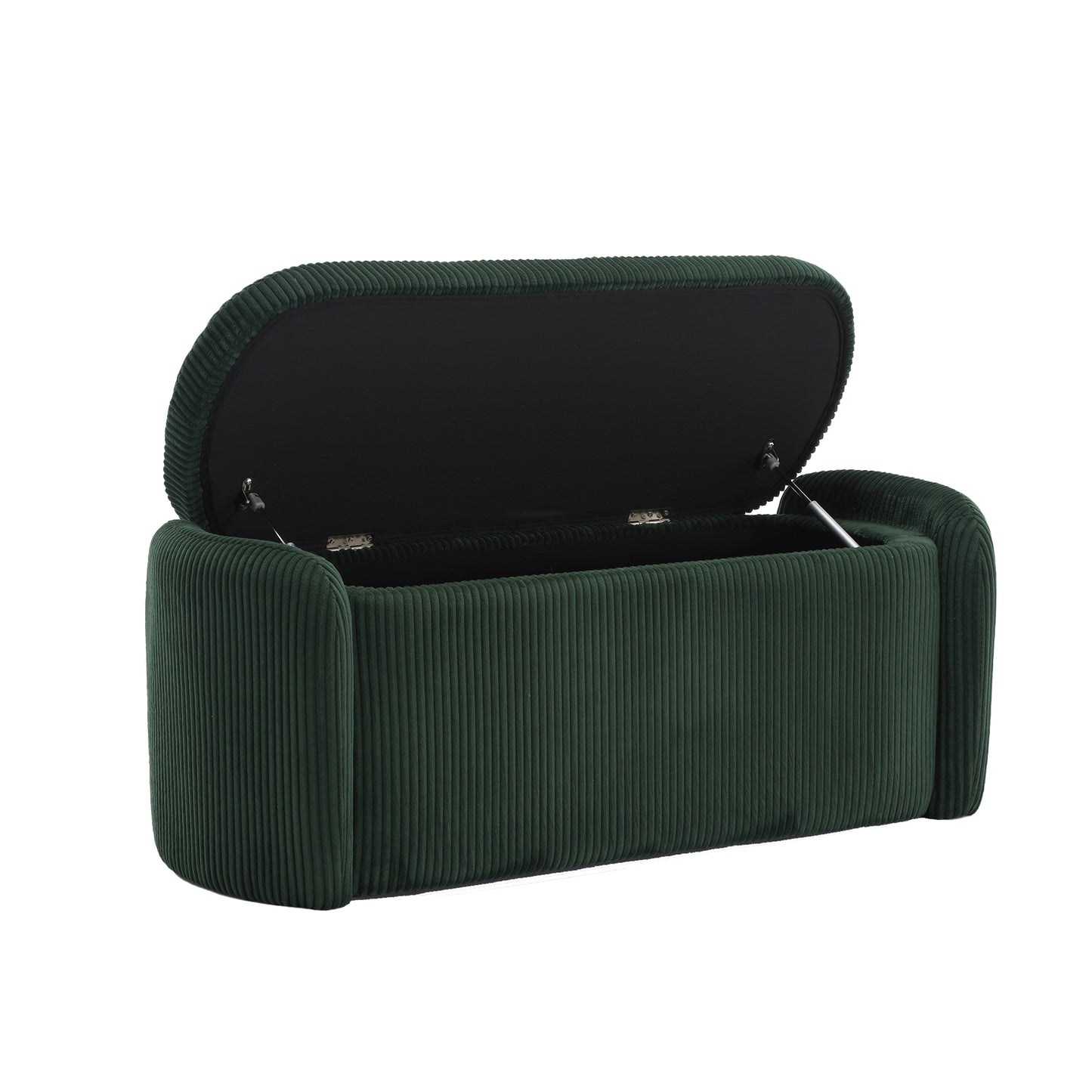 Elmcrest Contemporary Emerald Storage Ottoman