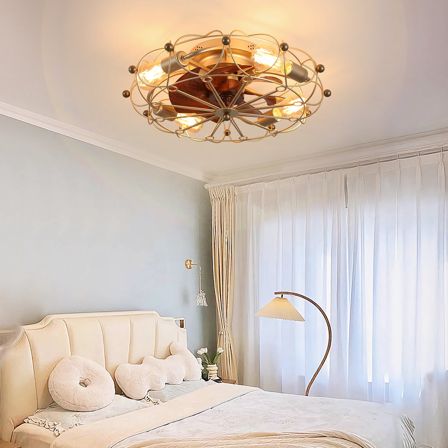 Napa Modern Caged Low Profile Fan Lights
