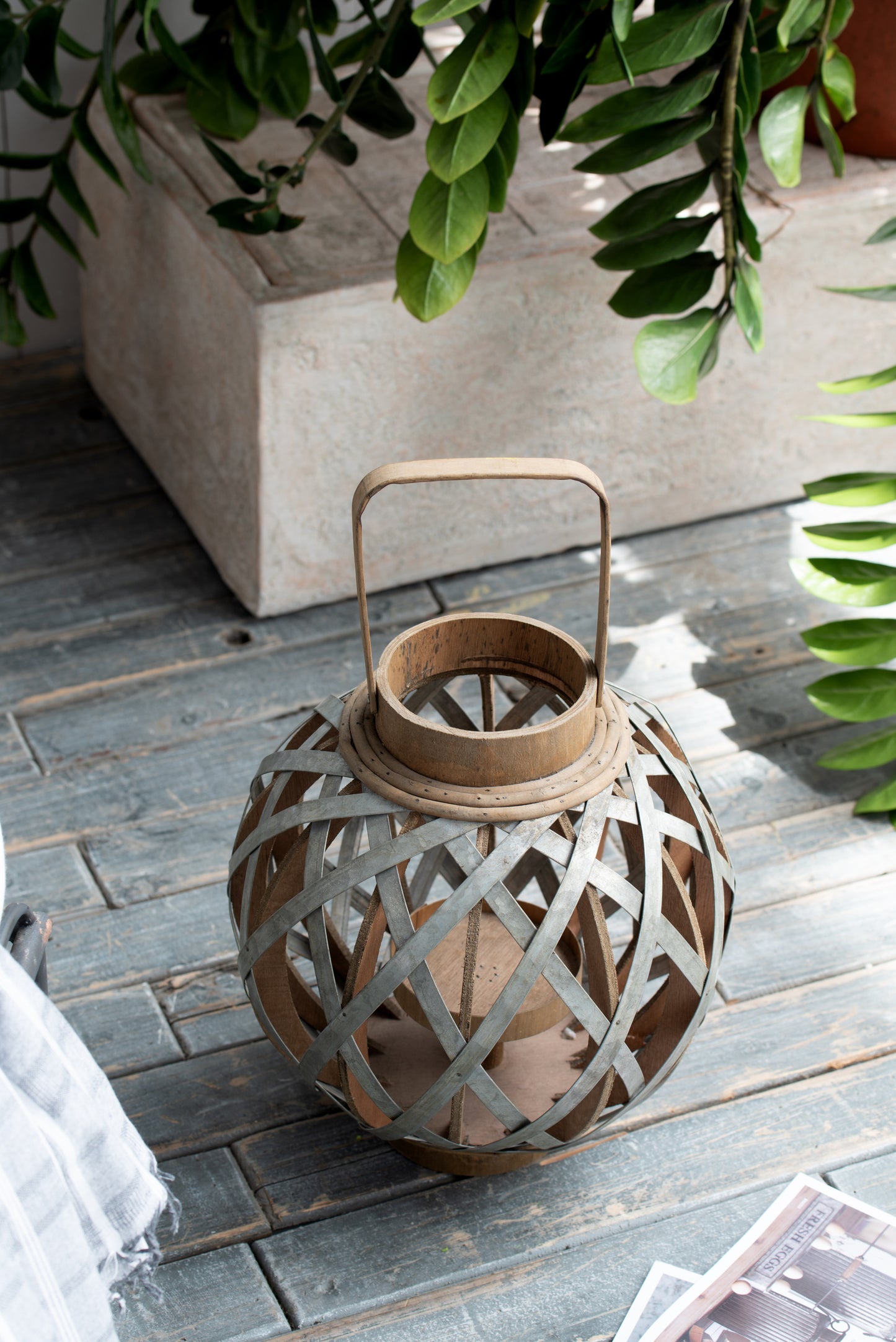 Lazzareschi Craftsman Wooden Lantern Decorative Light