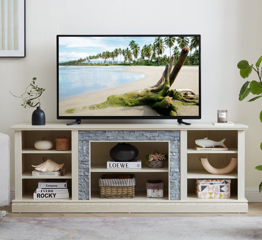 Fremont Modern Large TV Desk Storage Rack