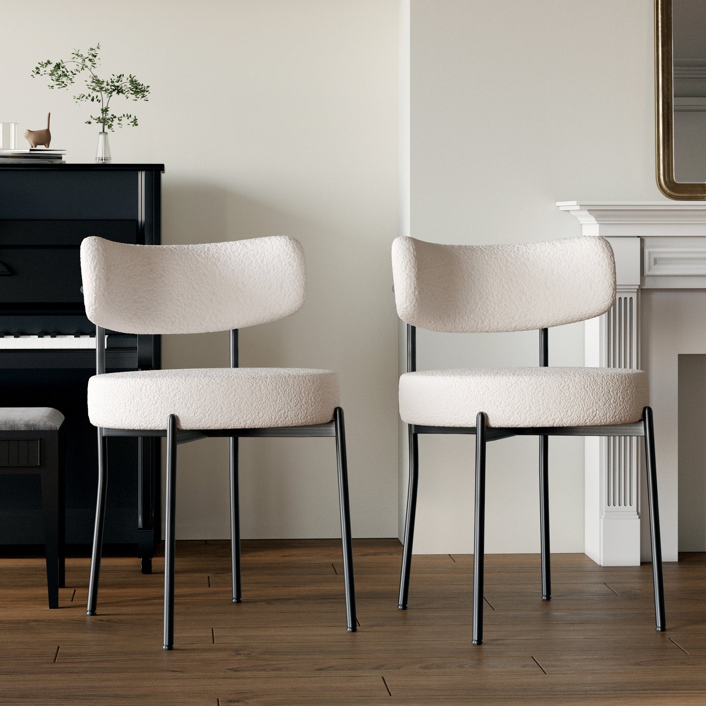 Marcel Modern Boucle Dining Chair Set