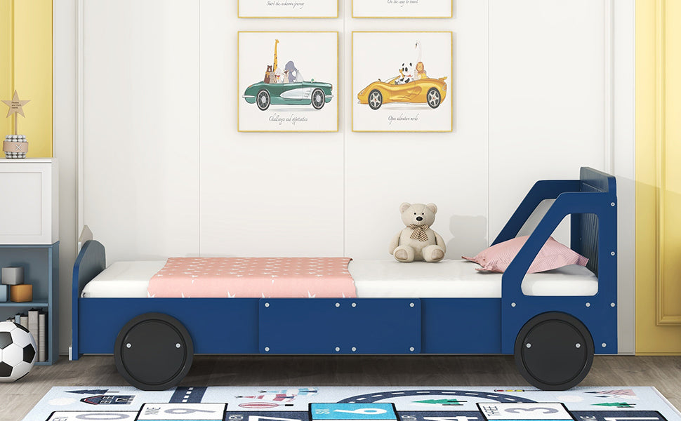 Calista Modern Velvet Car Shaped Platform Bed