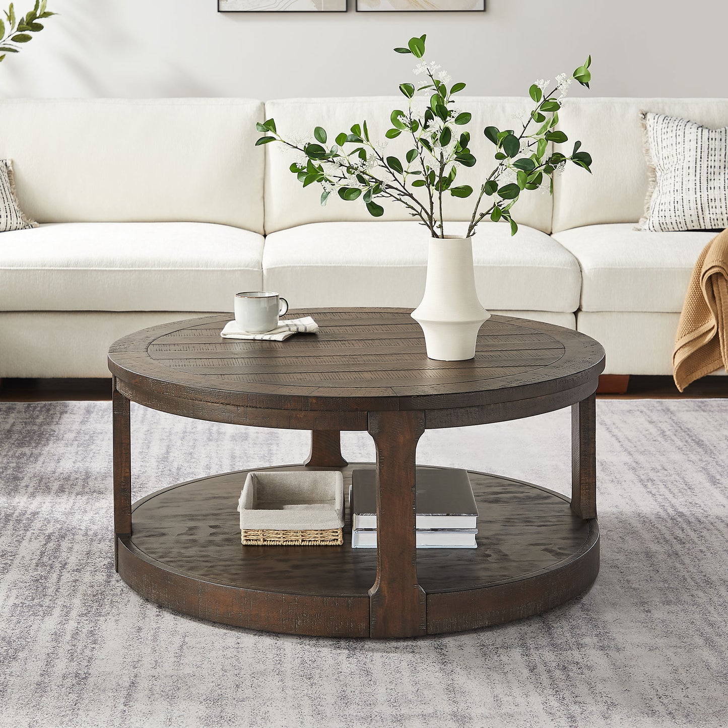 Lazzareschi Modern Rustic Round Table