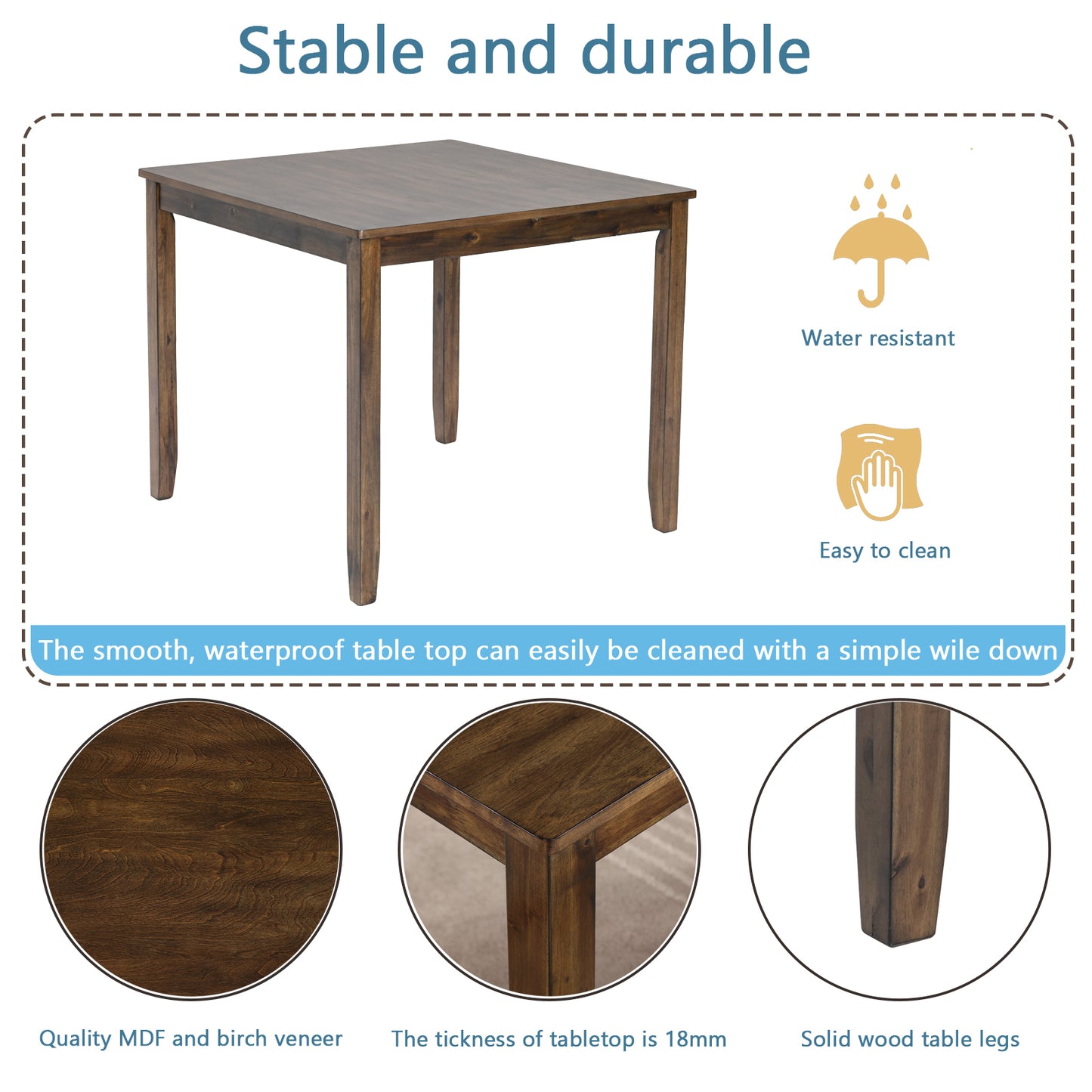 Niles Craftsman Wooden Dining Table