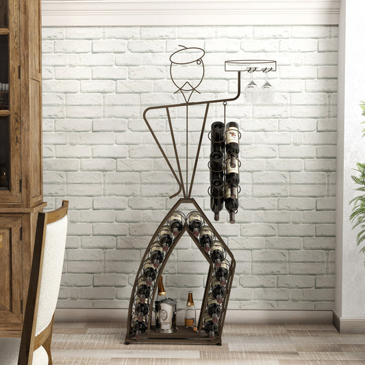 Healdsburg Industrial Freestanding Wine Rack Storage
