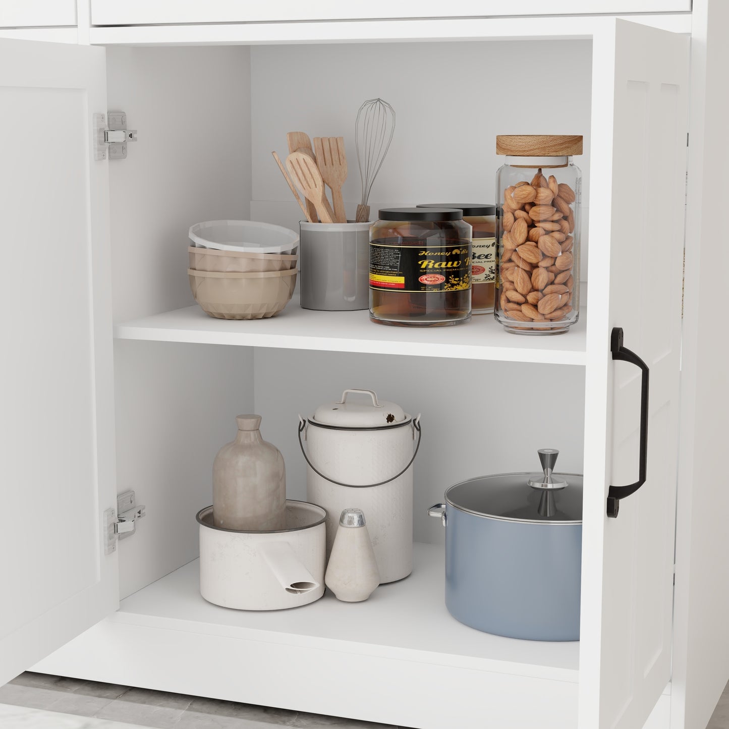 Kingsly Traditional Farmhouse Buffet Cabinet