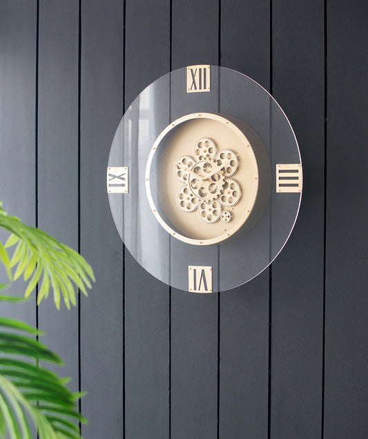 Cleo Contemporary Velvet Round Clock