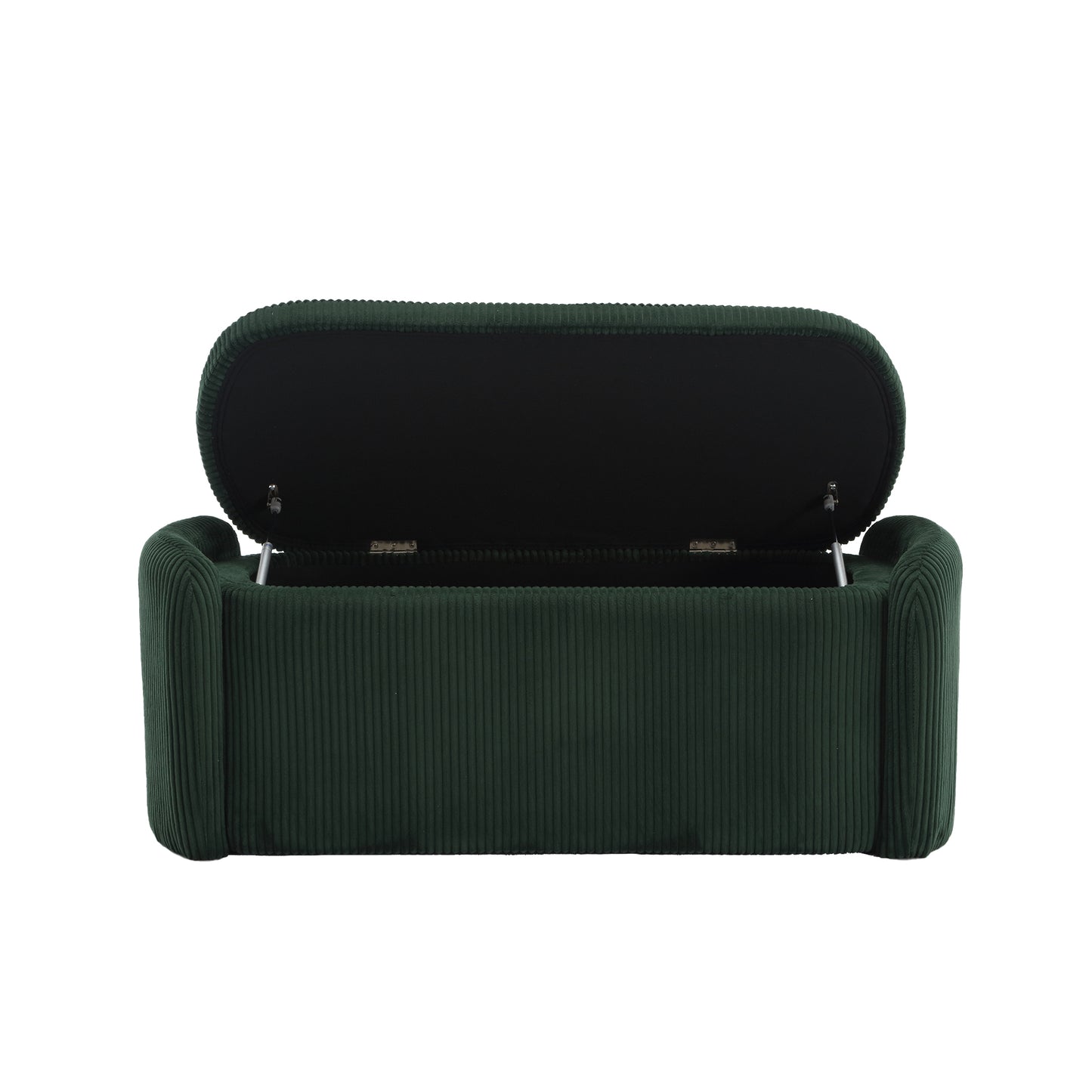 Elmcrest Contemporary Emerald Storage Ottoman