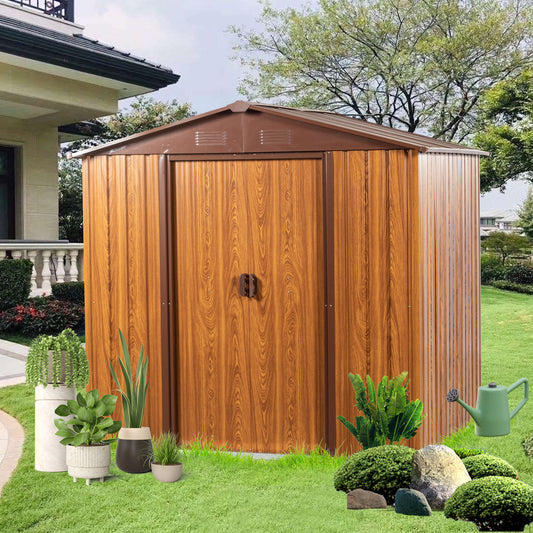 Marites Industrial Woodgrain Metal Storage