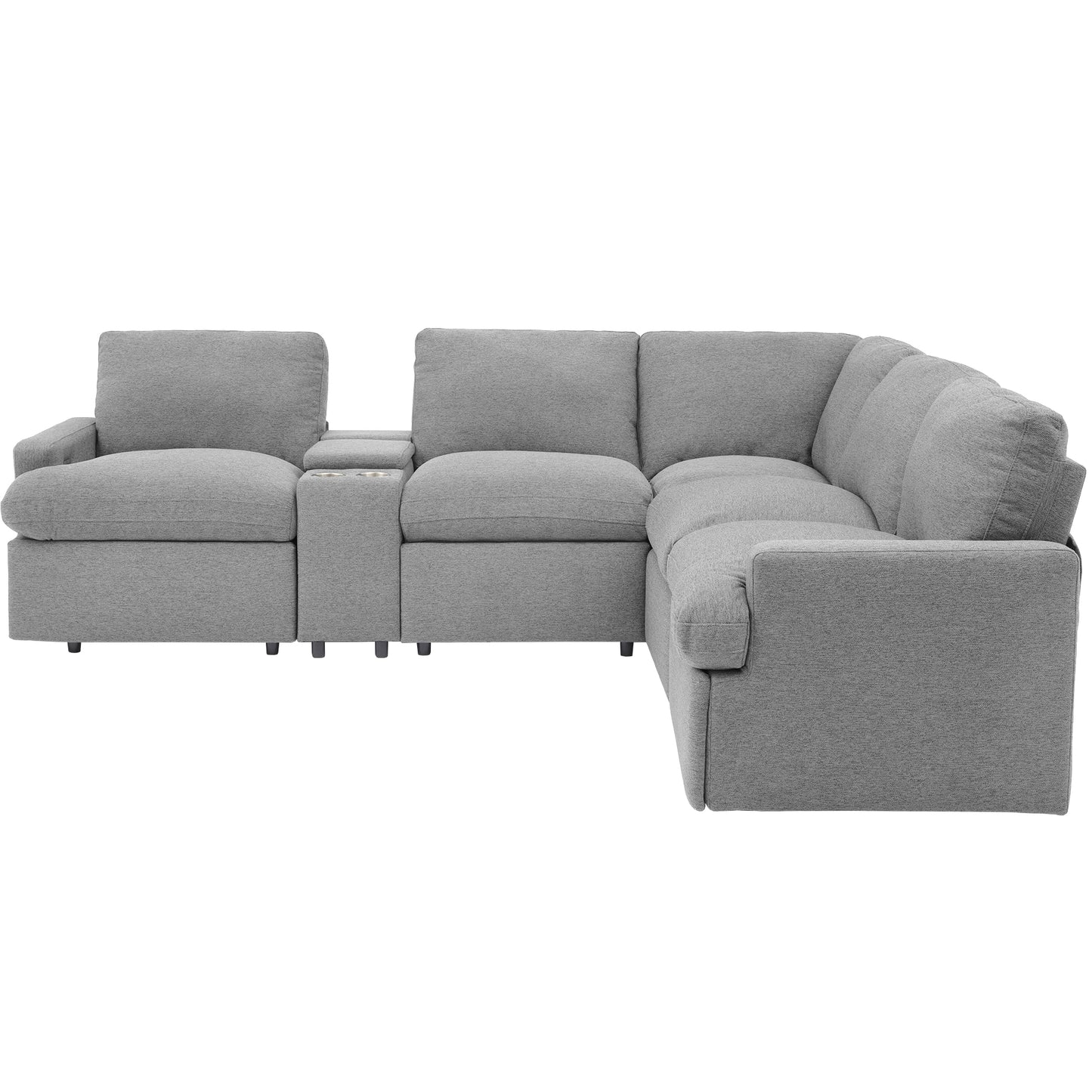 Marcel Contemporary Velvet Recliner Sectional