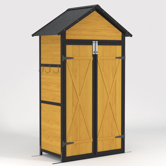 Luz Contemporary Weatherproof Outdoor Storage Cabinet