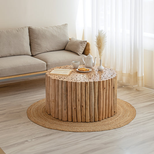 Lula Craftsman Natural Wood Coffee Table