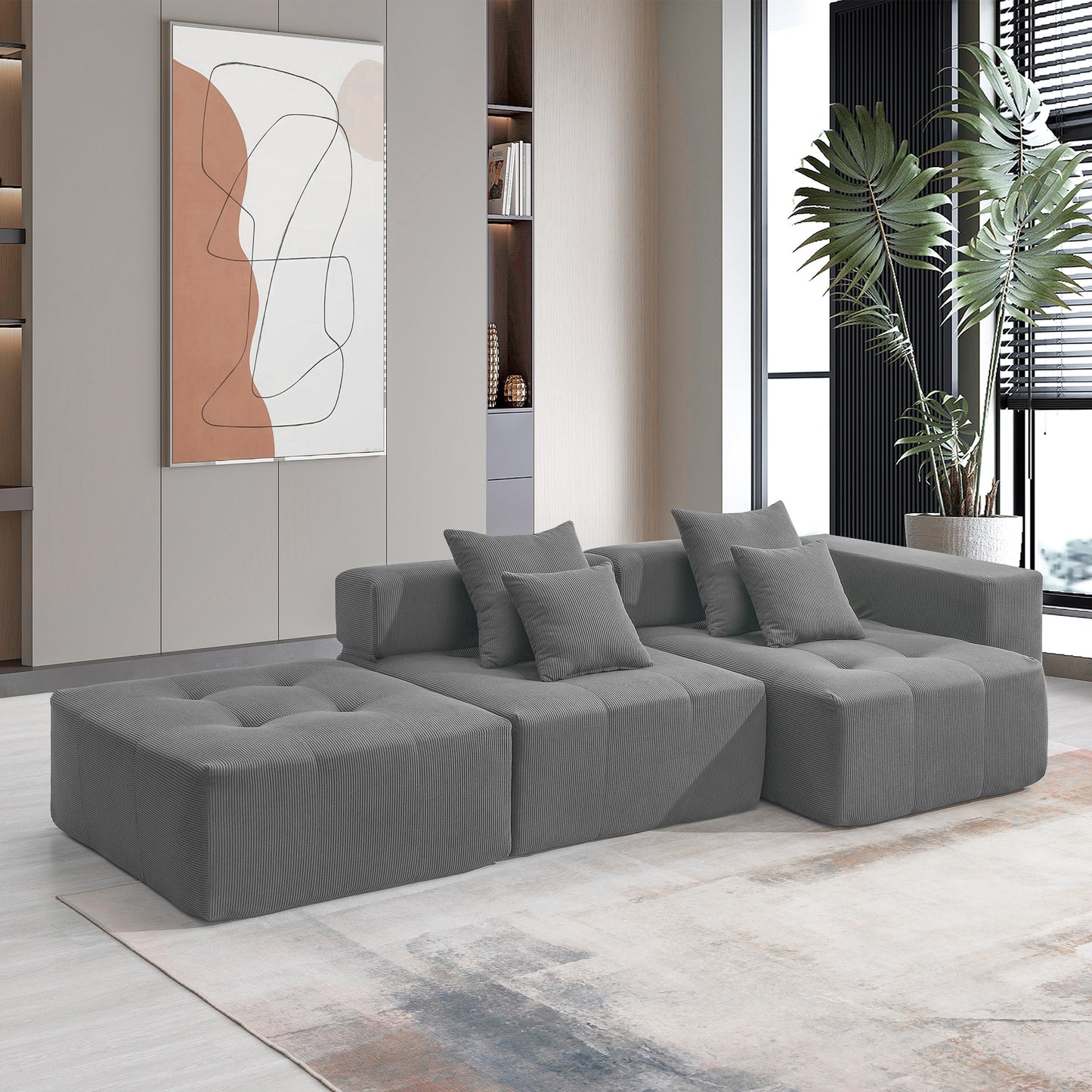 Centerville Modern Corduroy Modern Sofa