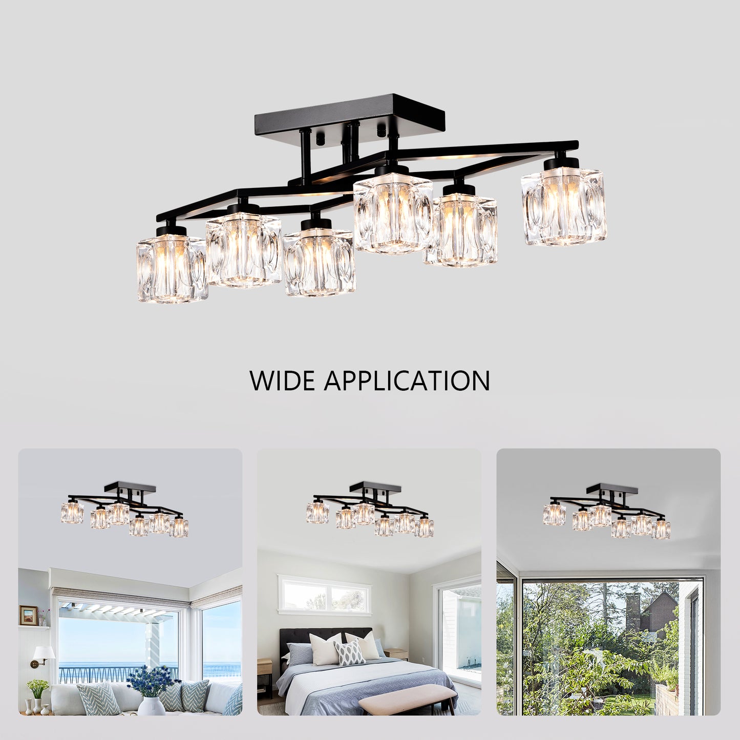 Lazzareschi Modern Light Crystal Ceiling