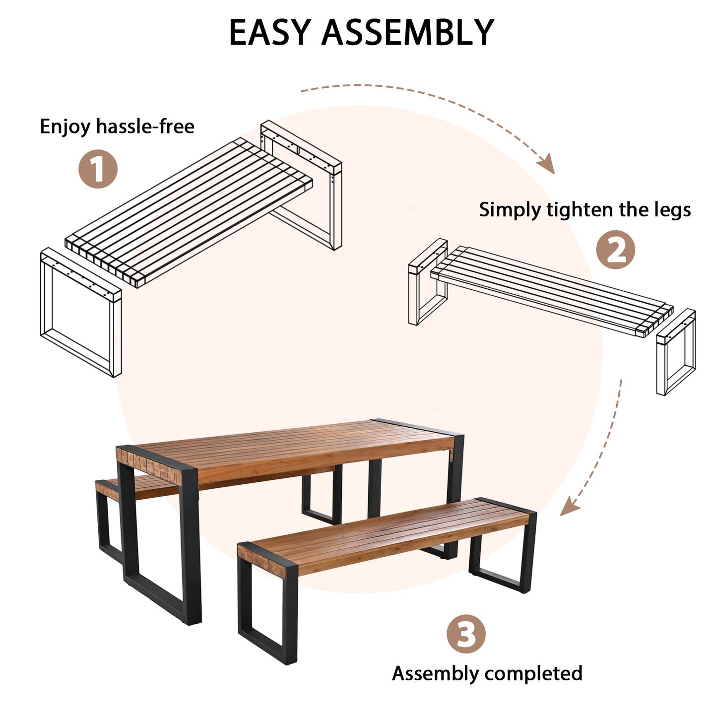Oakridge Contemporary Outdoor Dining Set