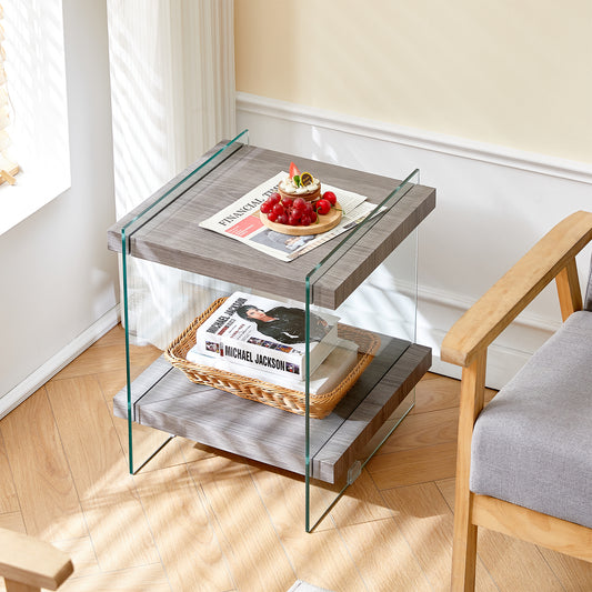 Oakridge Modern Sleek Glass Side Table