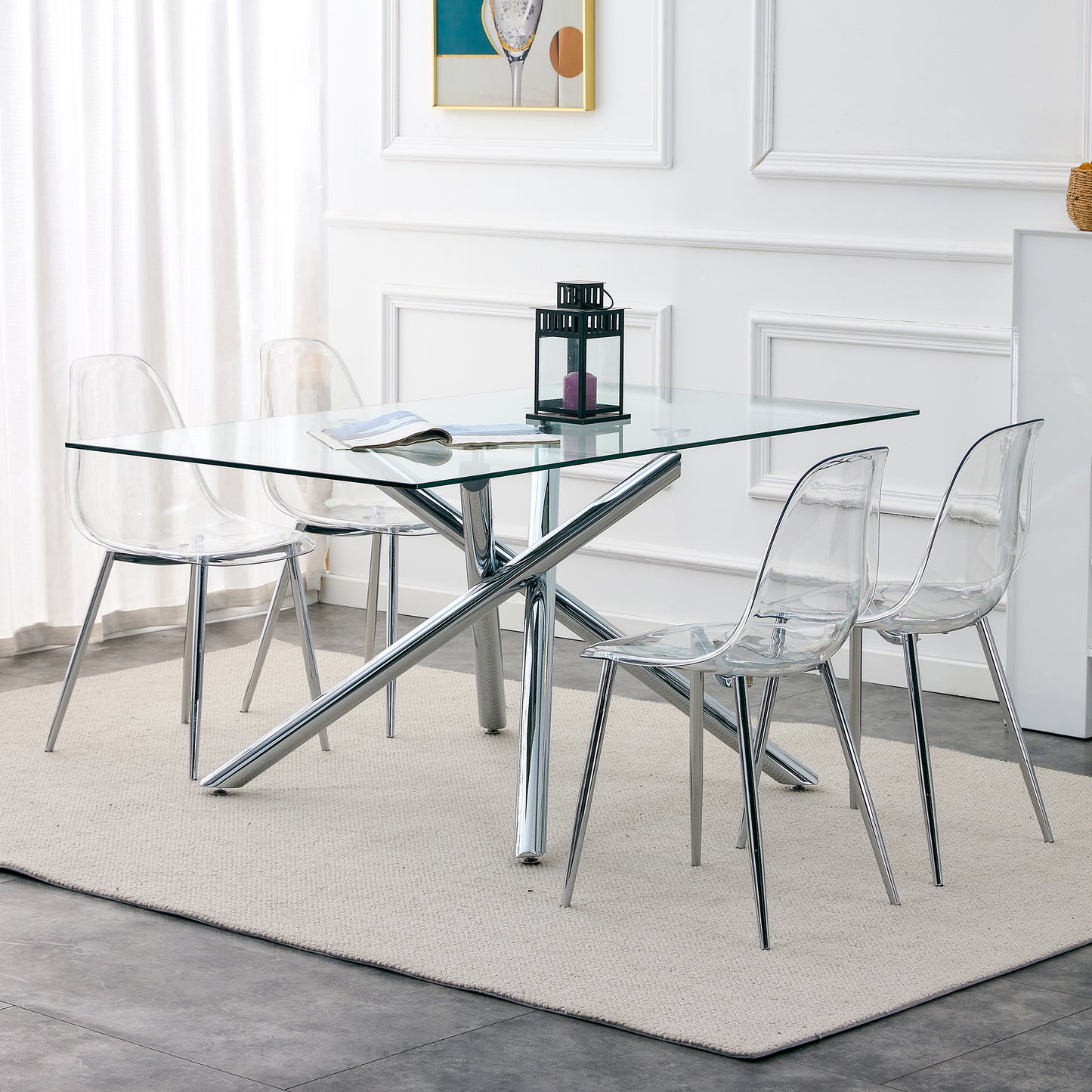 Fitch Contemporary Crystal Dining Chairs