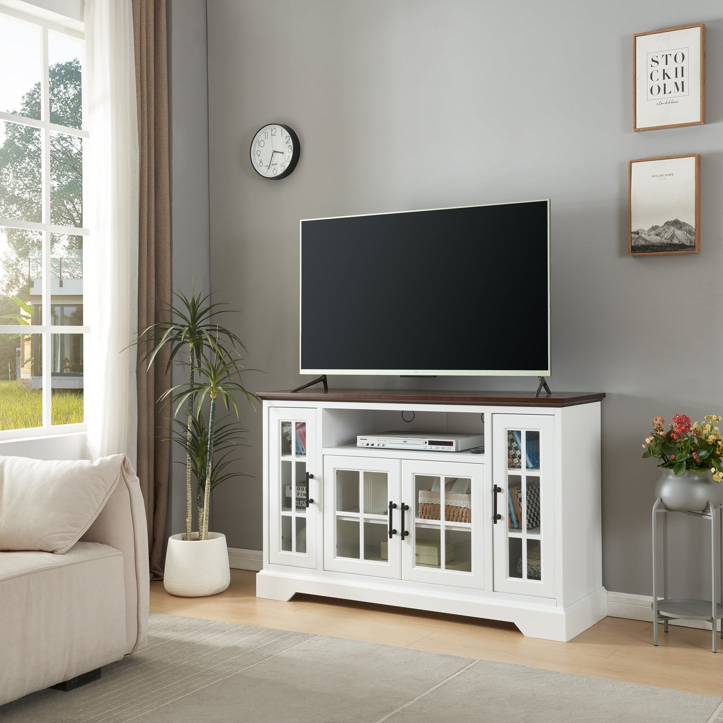 Jiron Contemporary Walnut Buffet Sideboard