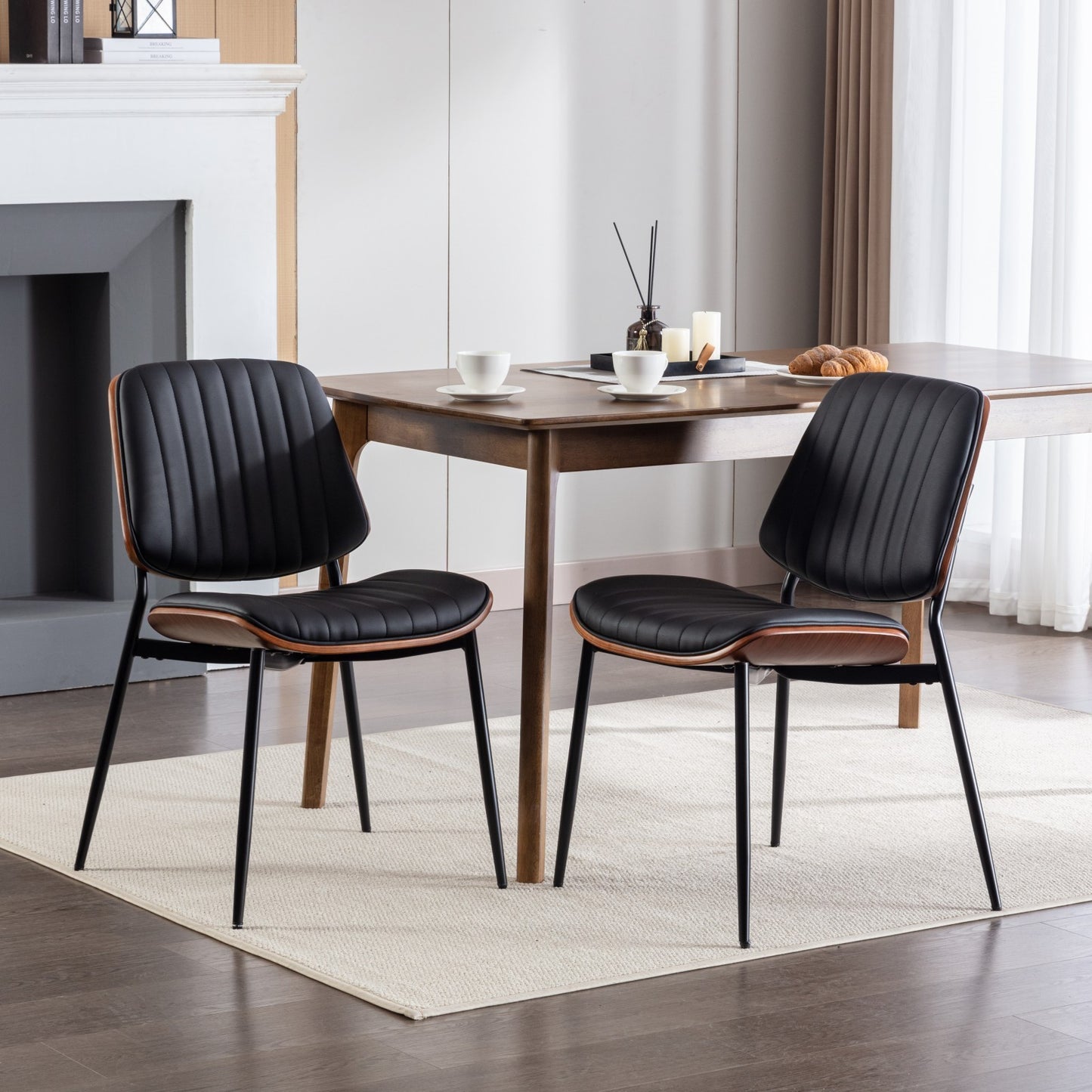 Irvington Mid-Century Retro Faux Dining Chairs