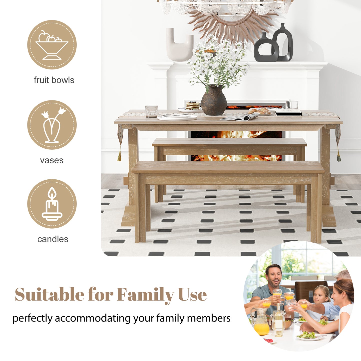 Mission Modern Trestle Dining Set