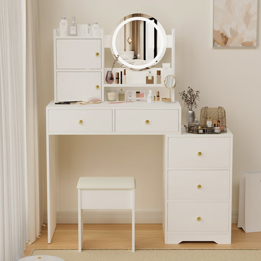 Calista Contemporary Velvet Vanity Desk