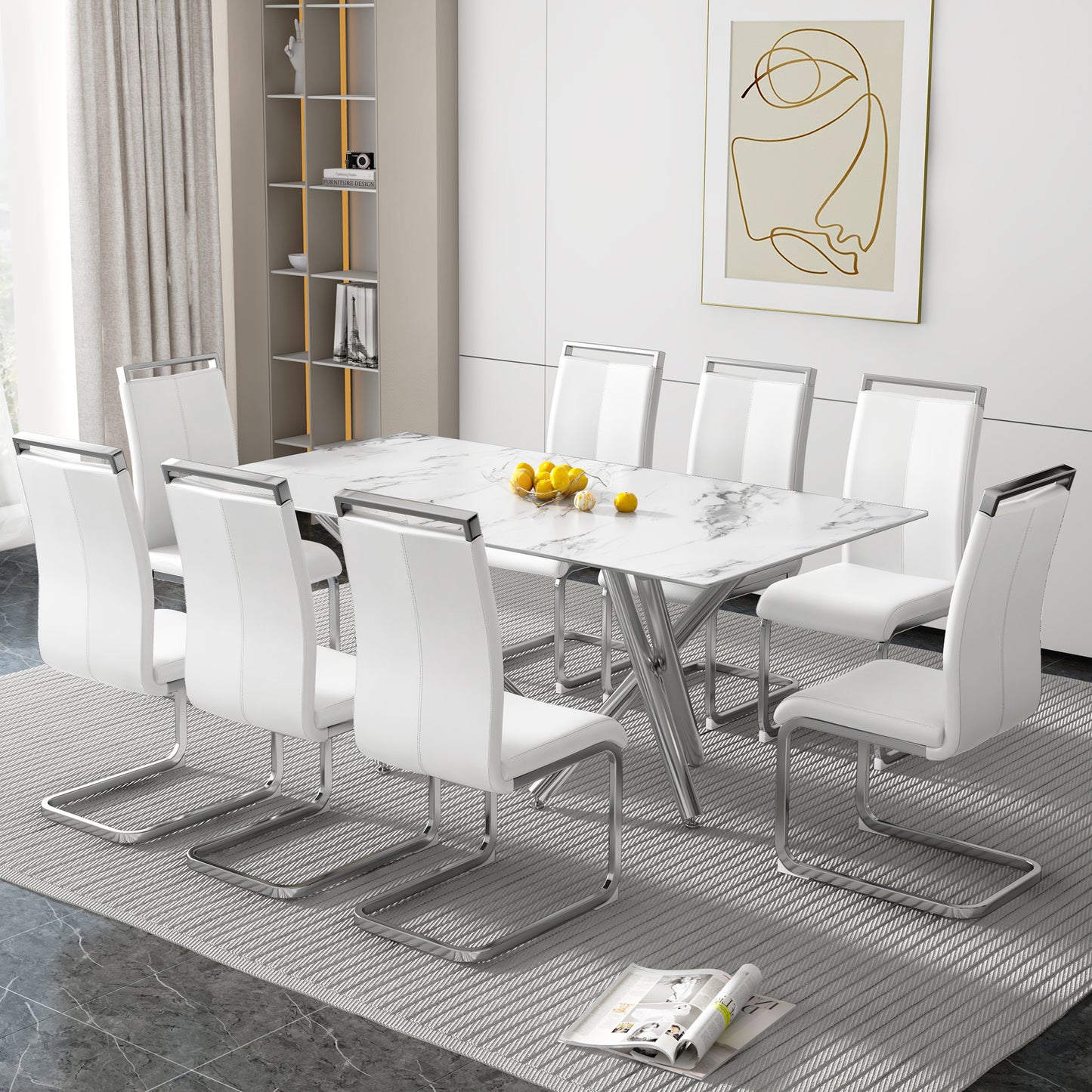 Emery Modern Glass Dining Table