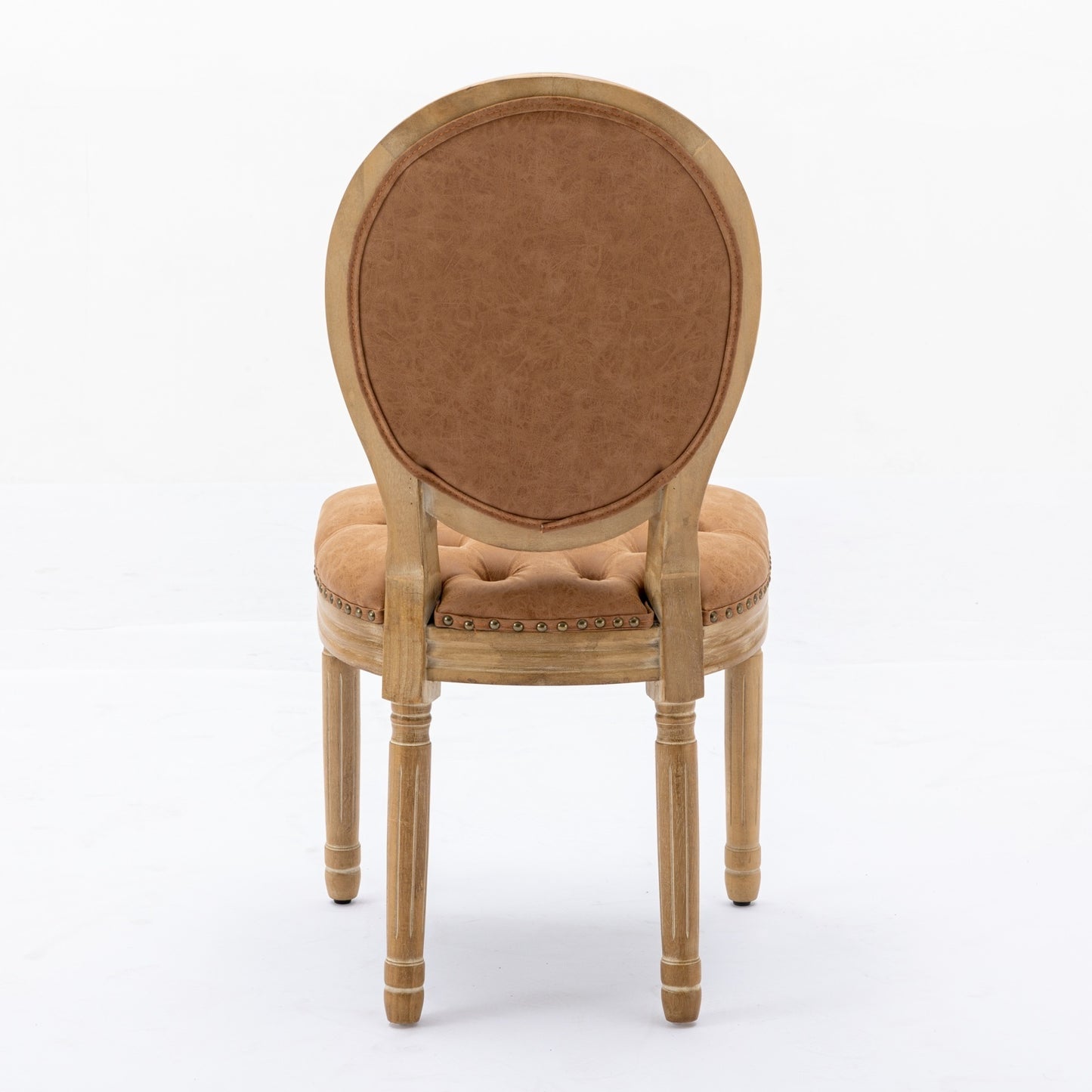 Lazzareschi Traditional Antique Leather Dining Chair
