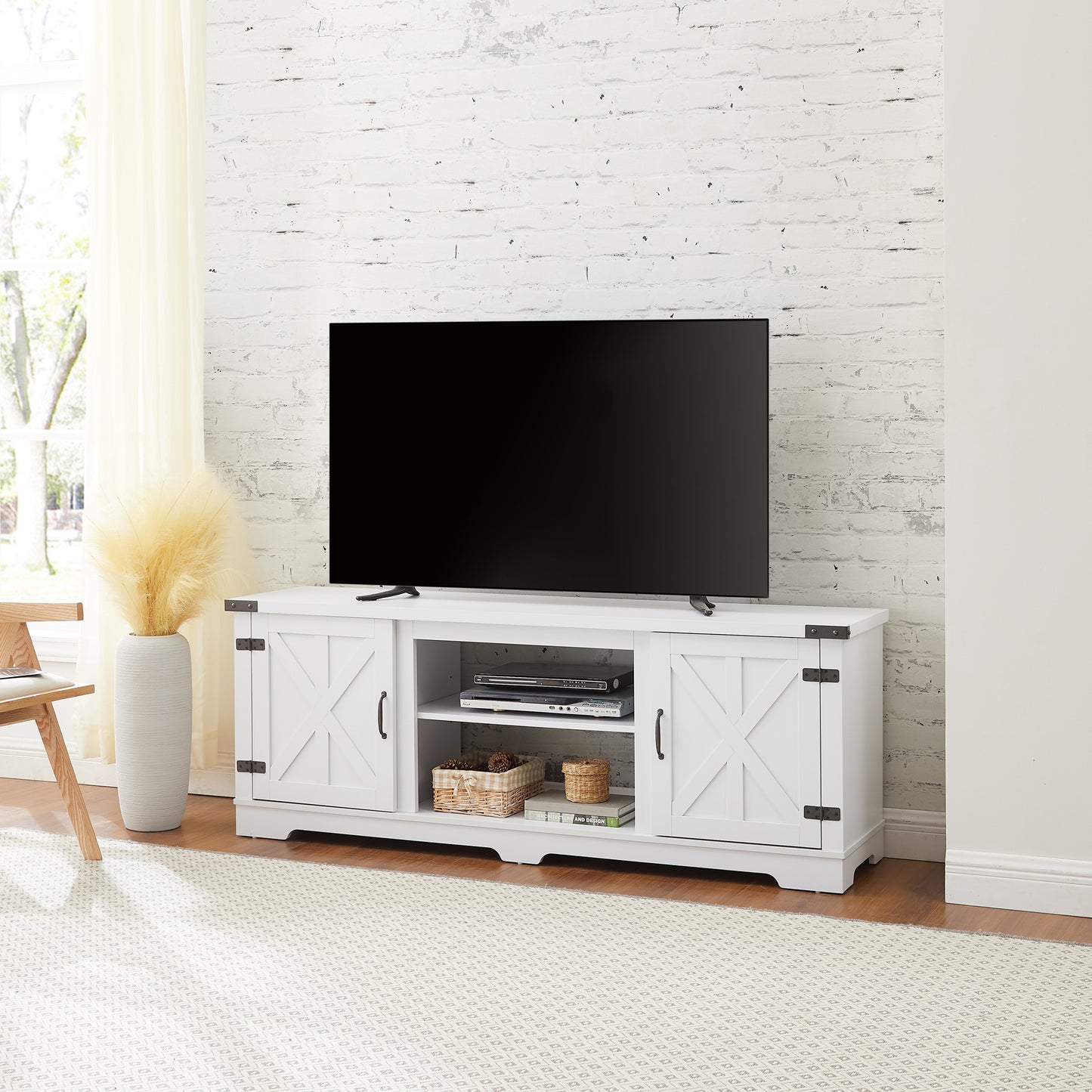 Fitch Modern Farmhouse Media Stand Entertainment