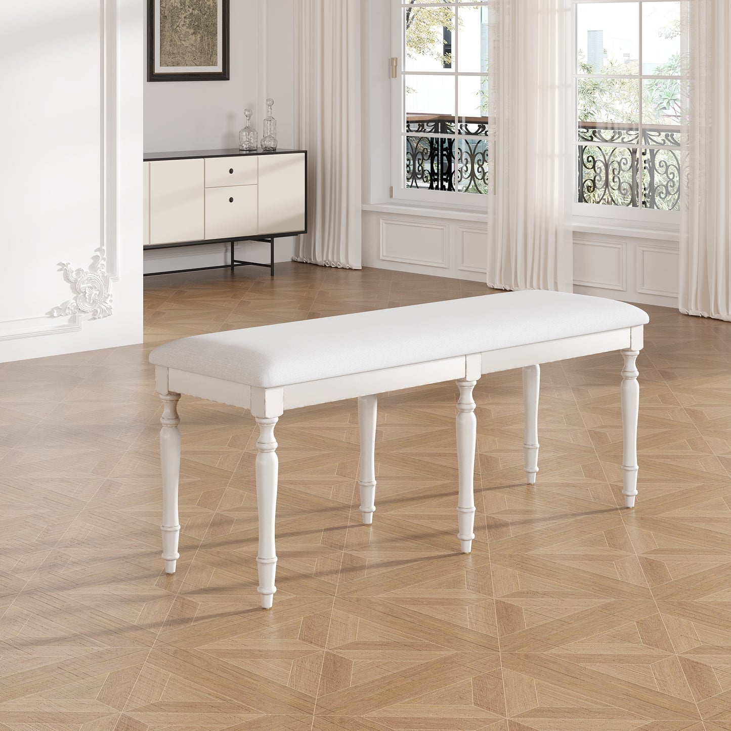 Healdsburg Traditional Classic Velvet Dining Bench